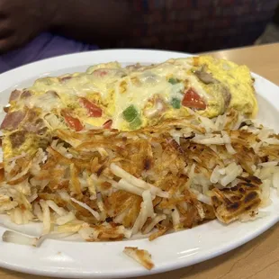 Meat lovers omelette
