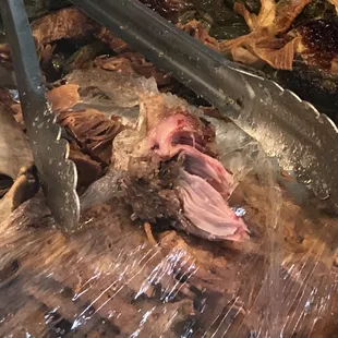 Went to buy carnitas asked for a sample because the meet looked dry and they gave me a piece full of blood