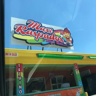 Maxi Raspados.. can't miss them with their bright signage.