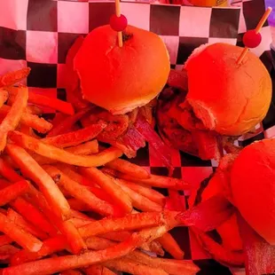 Fries and sliders