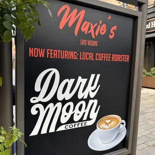 Now ft local coffee roasters, Dark Moon Coffee