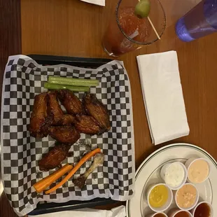 Chicken Buffalo Wings  Bloody Mary