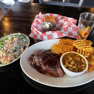 Brisket meal with all the accompaniments. You can't go wrong here