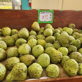 a display of custara fruit