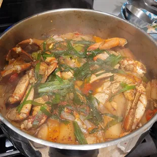 Dungeness crab from Maxim...Spicy Korean style!