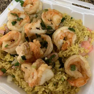 Jumbo shrimp fried rice