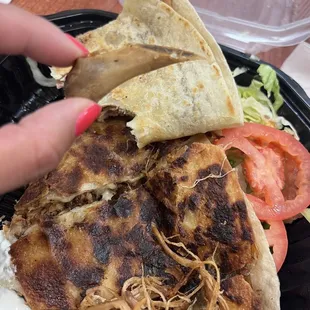 Bone in quesadilla