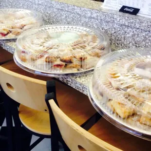 Desert trays full of strudel!