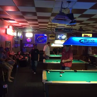 We have 7 Pool tables