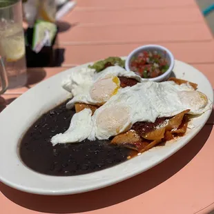 Chilaquiles with chorizo