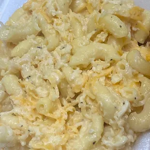 Baked Macaroni and Cheese was not good at all nor baked, had strings of shredded not melted cheese. Sadly disappointed.