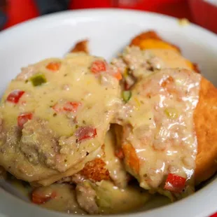 Chicken and biscuit bowl