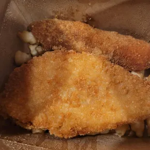 Fried flounder and fries