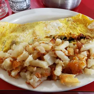 Western Omelet with Hashbrowns