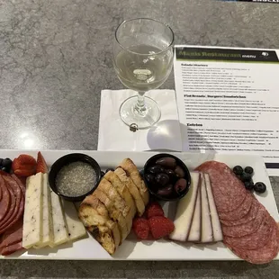 Cheese and meat plate