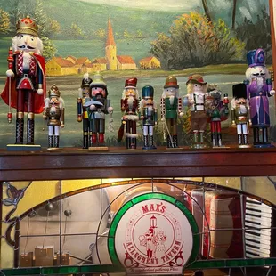 nutcrackers and a clock