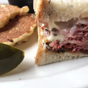 Hot Pastrami and Swiss Sandwich