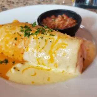 Fat fish burrito with Mahi Mahi and shrimp