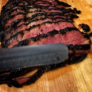 Hand carved pastrami