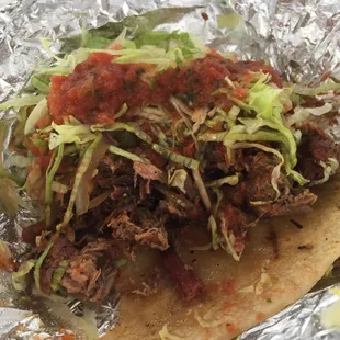 Brisket taco