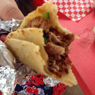 Crispy pork (carnitas) taco