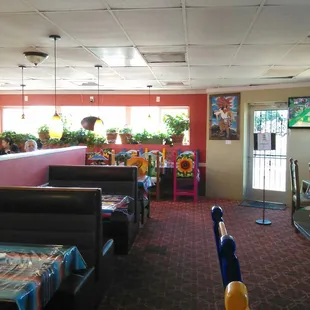 the inside of a restaurant