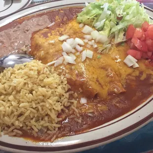 Cheese enchilada plate