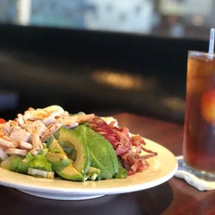 Cobb salad with Turkey & iced tea!