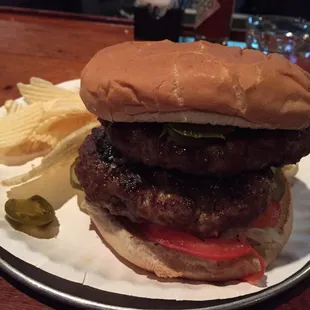Double meat hamburger