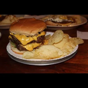 The Maxs double cheese burger! You better come hungry