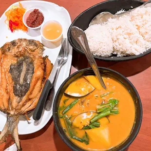 a variety of food items on a table