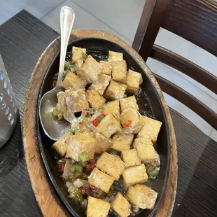 Sizzling tofu