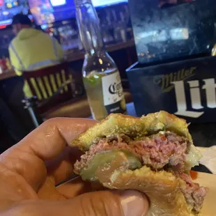 Undercooked burger...