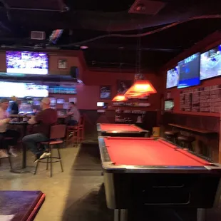 Pool tables to get your game on.