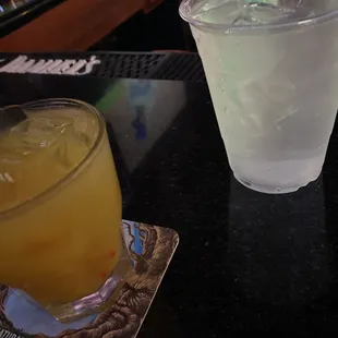 Screwdriver and a water