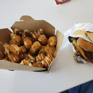 Kosmic Kreme with the tots.