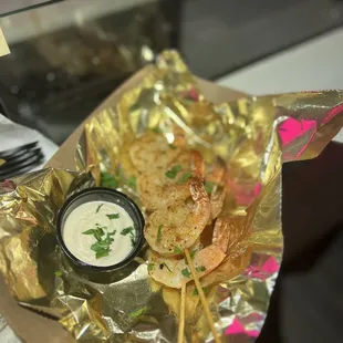 Shrimp skewers