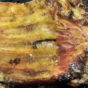 a piece of meat on a plate