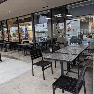 Outdoor seating -- dirty