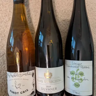 The German wines I got from the tasting event
