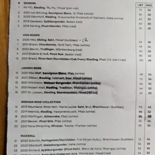 German wines at a tasting event