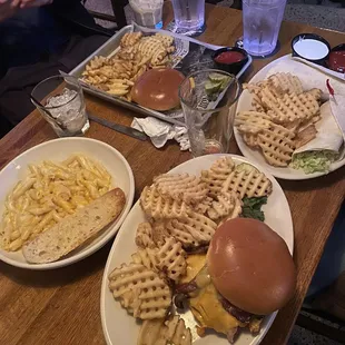 Homemade Mac and Cheese Dish, Smokey Mountain Chicken Sandwich Special, Buffalo Chicken Wrap Special, burger