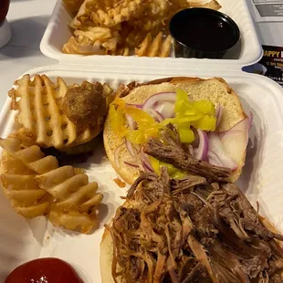 Lots of waffle fries