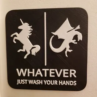 Sign for the bathroom (I am a dragon)