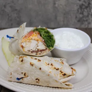 Grilled Chicken Wrap with Cottage Cheese