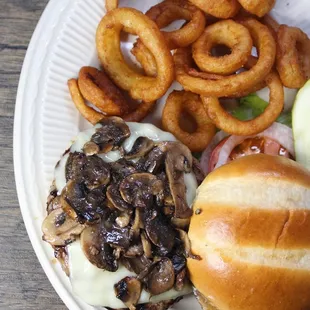 Their Mushroom &amp; Swiss is sooooo good. Love their giant pickles too!