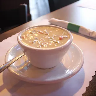 Homemade clam chowder