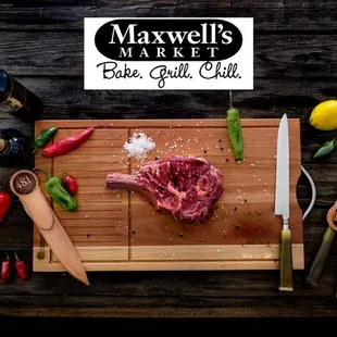 a steak on a cutting board