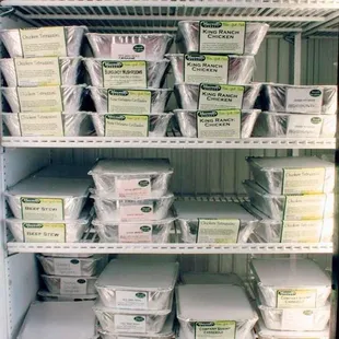 a refrigerator full of food