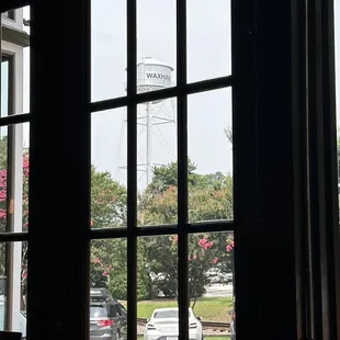 a view of the water tower